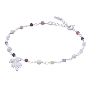 Exquisite Faceted Gem Bead Silver Bracelet with <b>Charm</b> Wholesale for Women-Stylish & Modern Gift for Party Occasions - Product Image 2
