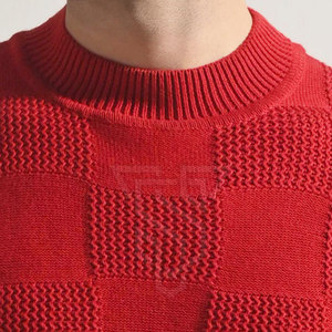 Suéter de Punto para Hombre, Talla Grande, 100% Algodón, Color Sólido - Product Image 3