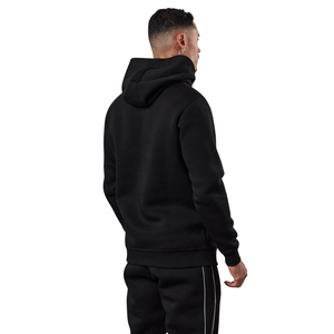 Mens Black Fleece Hooded Tracksuit Casual <b>Athletic</b> Gymwear Jogger Set Winter Sports Activewear Hoodie and Pants Comfortable - Product Image 2