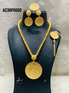 24K Gold Plated Copper & Brass Trendy Flower Pendant with <b>Rope</b>/Bokul <b>Chain</b> for Women/Unisex-Wedding/Anniversary/Engagement Gift - Product Image 2