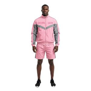 Conjunto de Chaqueta y Pantalones Cortos de Nailon Personalizados, Cortavientos Reflectante, Traje Deportivo Corto para Hombre 2026 - Product Image 3
