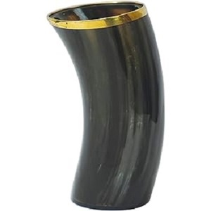 Verre à boire en corne de luxe de haute qualité avec gravures, écologique, imperméable, fait main, logo personnalisé, forme naturelle moderne - Product Image 2