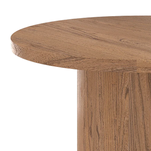 Table à manger ronde pliable 4 places en teck, naturelle, moderne, écologique, durable, faite à la main et multifonctionnelle pour la maison et la cuisine - Product Image 3