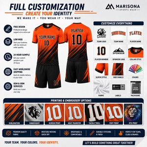 Custom <b>Men</b>’s League Soccer Uniform Sublimated Team Football Jersey Shorts Set Personalized Name Number Lightweight Breathable - Product Image 4