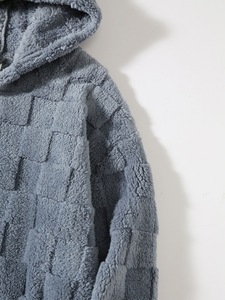 Sudadera con Capucha para Mujer, Diseño Geométrico, Forro Polar, Informal, Manga Larga, Color Gris, 100% Poliéster, para Mujer, 2026 - Product Image 2