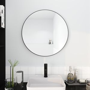 24 \ "grande Design circolare specchio rotondo nero da parete - Product Image 3