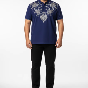 Camisetas Polo de Algodón Piqué Premium para Hombre, Tallas Grandes, con Bordado Intrincado, Camisetas Polo Bordadas para Hombre, Tallas Grandes y Altas - Product Image 1