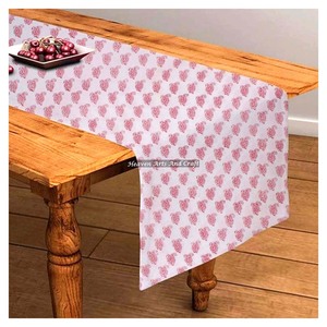 Modern Style Jaipuri Block Printed Cotton Table <b>Runner</b> For Table Decorations For Wedding Events Home Decor Outdoor Use - Product Image 5
