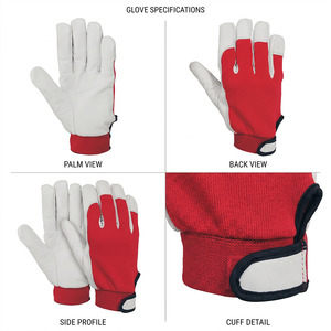 Guantes de Trabajo Industriales de Cuero de Cabra de Alta Calidad, Resistentes al Calor, para Jardinería - Product Image 4