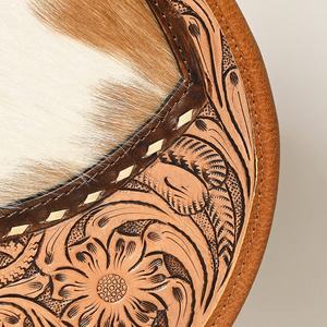 Sac fourre-tout bohème en cuir de vachette véritable de designer occidental, mini sac à main, porte-monnaie en cuir véritable pour femmes, automne - Product Image 3