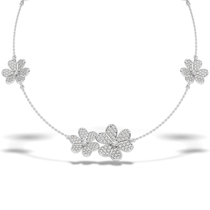 Trendy Design Round Cut Diamond Necklace with Chain Natural Diamond Necklace with IGI Certified Diamond Necklace for Women - Product Image 1
