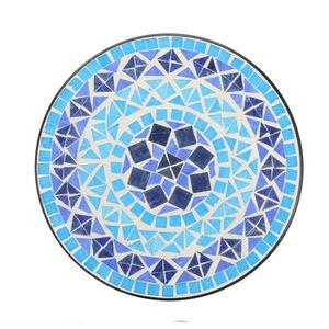 Diamond-Colored Sea Mosaics Inlaid Artisasset Round Terrace Bistro Tables for Outdoor Use - Product Image 3
