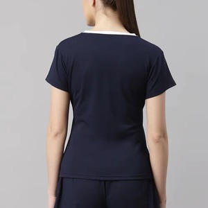 เสื้อยืดใส่ได้ทุกวันสำหรับส่งออก เสื้อยืดคอกลมผู้หญิง ผ้าโมดอลวิสโคส น้ำหนักเบา ระบายอากาศได้ดี แขนสั้น สไตล์ลำลอง - Product Image 3