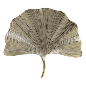 Arte de pared de metal con diseño de hoja de ginkgo, acabado en dorado, para decoración del hogar, área de estar, hermosos artefactos de pared en oferta. - Product Image 1