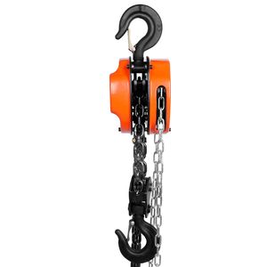 Paranco a Catena Manuale da 1 Tonnellata, Capacità 6600 Libbre, 10 Piedi, in Acciaio al Carbonio Zincato G80, con Doppio Freno a Zampa, Catena di Sollevamento da 6 m - Product Image 1