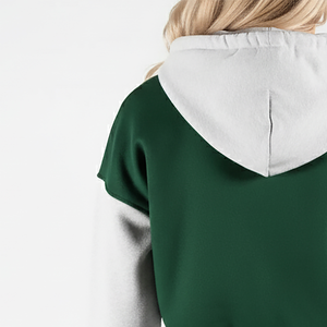 Chaqueta Varsity Unisex con Cuello Redondo, Resistente al Viento, Verde y Blanca, Diseño Nuevo, Logotipo Impreso en la Parte Delantera, Tejido de Alta Calidad, Venta al Por Mayor, MOQ Bajo - Product Image 5