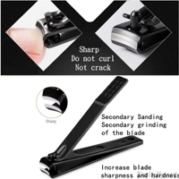 Kit de manucure et pédicure professionnel 7 en 1 en acier inoxydable luxueux avec logo personnalisé et étui pour outils de beauté
