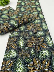 Tela Africana Premium Multicolor con Estampado de Cera, 100% Algodón, para Confección de Ropa y Costura, Mercado de Mozambique - Product Image 4