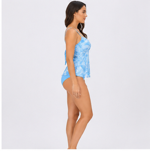 Maillot de bain tankini respirant pour femme, ensemble deux pièces avec shorty, confortable, extensible, séchage rapide, pour la plage, la piscine, les sports nautiques et le fitness - Product Image 3