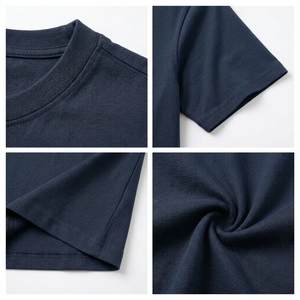 T-shirt à col rond en coton épais surdimensionné, coupe décontractée, style streetwear, manches courtes - Product Image 6
