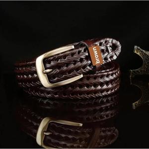 Cinturones de cuero para hombre a la moda con hebilla metálica, ligeros, resistentes al agua, cinturón de cuero puro hecho en India. - Product Image 2