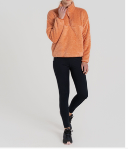 Sudadera con capucha de cuello alto para mujer, elegante, color gris jaspeado, 100% algodón, forro polar, de lujo, lisa. - Product Image 2