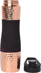 Handmade Pure <b>Copper</b> <b>Drinking</b> Water <b>Bottle</b> with Sipper Cap 1000ml Ayurvedic Health Benefit <b>Bottle</b> for Gym Travel Office and Home - Product Image 2