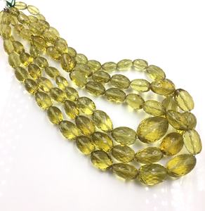 Cuentas de cuarzo miel natural facetadas en forma ovalada, cuentas de piedras preciosas para la elaboración de joyería fina. - Product Image 5