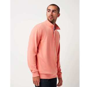 Pulls à fermeture éclair 1/4 pour hommes, doublés polaire, à manches longues, patchwork, pour le printemps et l'automne - Product Image 5