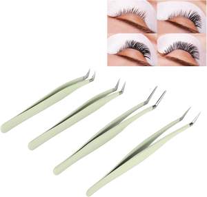 Juego de Pinzas Profesionales de Alta Calidad para Extensiones de Pestañas con Estuche, Pinzas de Acero Inoxidable Japonés para Volumen y Aislamiento - Product Image 1