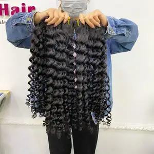 VQ Hair Limited Sale Machine Super Double Weft Deep Curl Bundles Paquetes de cabello humano vietnamita para mujeres negras