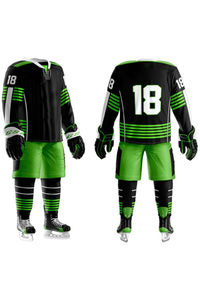 Uniforme de hockey sur glace personnalisé unisexe, respirant, antibactérien, à séchage rapide, 100% polyester, confortable, avec logo sublimé et design du nom de l'équipe - Product Image 5