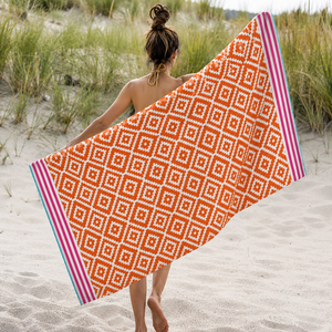 Toallas de playa turcas Fouta de algodón 100% con diseño impreso de primera calidad a precio de mayorista para adultos, toalla de playa ecológica. - Product Image 3
