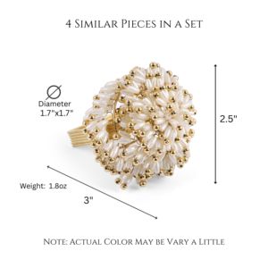 Anillos Decorativos para Servilletas, Hebillas para Servilletas para Decoración de Mesa, Bodas, Navidad, Fáciles de Limpiar, Duraderos y Versátiles de Madera - Product Image 3