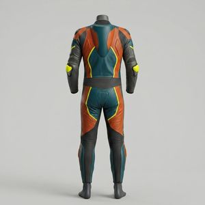 Combinaison de course moto professionnelle en cuir de vachette, homologuée CE, respirante, équipement de protection pour la conduite à moto - Product Image 4