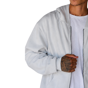 Custom Men Full Zip <b>Hoodie</b> <b>Lightweight</b> Hooded Sweatshirt With Split Kangaroo Pockets Front Back Logo Casual Apparel Manufacturer - Product Image 5