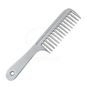 Mane <b>Comb</b> <b>Wide</b> Teeth Long Handle Aluminum Alloy/ Horse Grooming Tool, Horse Care Gear Tail Pulling <b>Comb</b> - Product Image 4