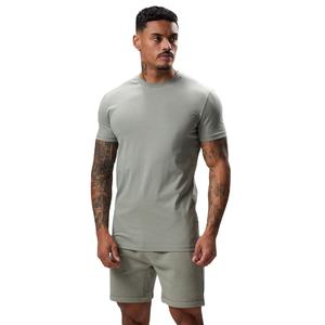 Camiseta de Verano 100% Algodón para Hombre, Camiseta de Manga Corta con Hombros Caídos, Bordado Personalizado, Corte Regular, Camisetas de Punto Estampadas para Hombre - Product Image 1