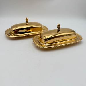 Mantequillera de Estilo Vintage con Tapa y Bandeja para una Presentación Elegante de la Mesa y Uso Diario en la Cocina, para el Hogar y Hostelería - Product Image 2