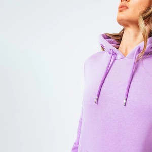 Ensemble de sweat-shirt à capuche pour femme, couleur unie, violet, manches longues, tricoté, décontracté, avec poches, coupe classique, toutes saisons - Product Image 6