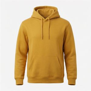 Sudadera con Capucha Personalizada para Hombre, Estilo Casual, Color Liso, Forro Polar Térmico de Invierno, 100% Algodón Negro, Servicio OEM - Product Image 1