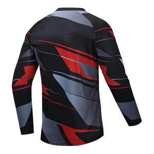 Jersey de Transferencia de Calor MX, Tela de Malla de Poliéster, Resistente al Viento, Anti-UV, Secado Rápido, Color Inalterable, Ropa para Motociclismo y Automovilismo - Product Image 6