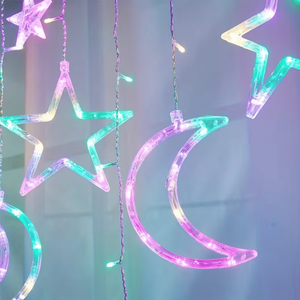Catena Luminosa LED Multicolore 11,5 Piedi con Effetto Cielo Stellato e Luna per Decorazione Domestica - Product Image 4
