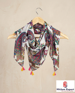 Pañuelo de Seda de Lujo para Mujer con Estampado Digital, Suave y Ligero, Cuadrado, Fabricante OEM de Telas, Personalizado - Product Image 1