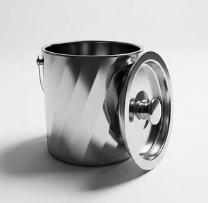 Modern Stainless Steel <b>Ice</b> <b>Bucket</b> | Double-Walled Vacuum <b>Insulated</b> SS <b>Ice</b> Box for Bar, Party & Home Events - Product Image 6
