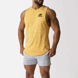 Classic Casual Sportswear <b>Men</b> Gym <b>Singlet</b> Regular Fit Sleeveless Breathable Quick Dry Polyester/Cotton Shirt <b>for</b> Fitness - Product Image 5