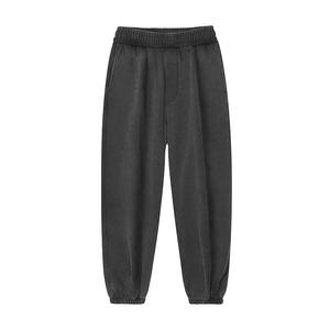 Pantalon de survêtement épais pour homme, coupe droite, style vintage délavé, 100 % coton, vente en gros - Product Image 1
