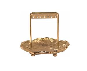 Encantador expositor de pendientes con panel de múltiples orificios, soporte para joyas, base de bandeja texturizada, organizador compacto y elegante para uso en tocador - Product Image 2