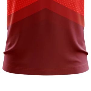 Maillot de cricket rouge pour homme, col polo, chemise d'équipe athlétique, vêtements de sport légers, uniforme respirant, entraînement, match, compétition - Product Image 6