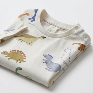 T-shirts pour garçons délavés à l'acide en gros / T-shirts oversize unis pour enfants en coton imprimé - Product Image 5